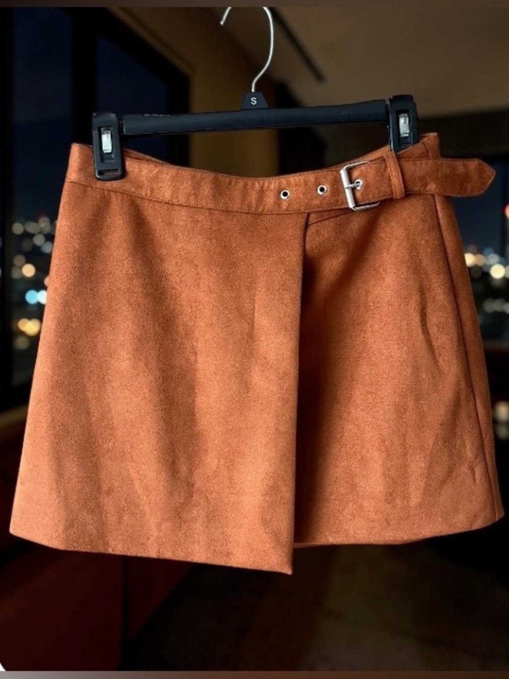 Forever 21 High Mini Skirt Cognac Color Size Medium New with Tags
